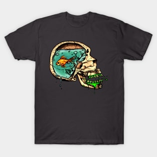 Aqua skull T-Shirt